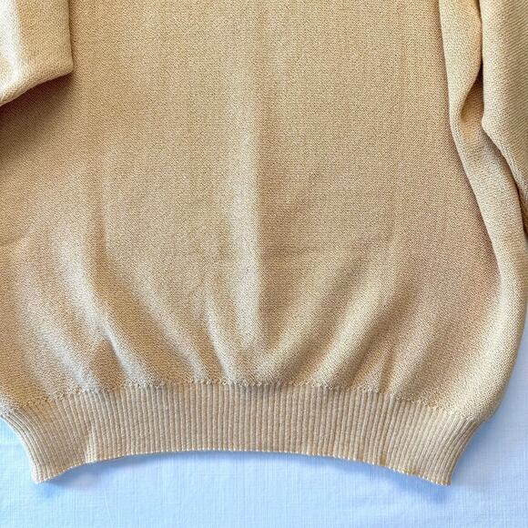 Bobby Jones Baby Alpaca Pullover Sweater Men's Size L Creamy Yellow Made in Peru - Picture 7 of 11
